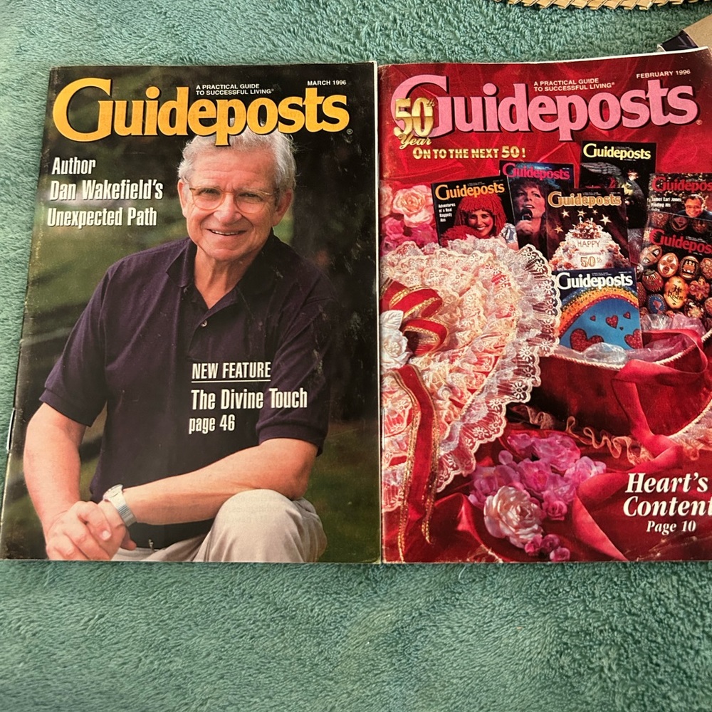Vintage Guidepost magazines. February 1996 edition and March 1996 edition